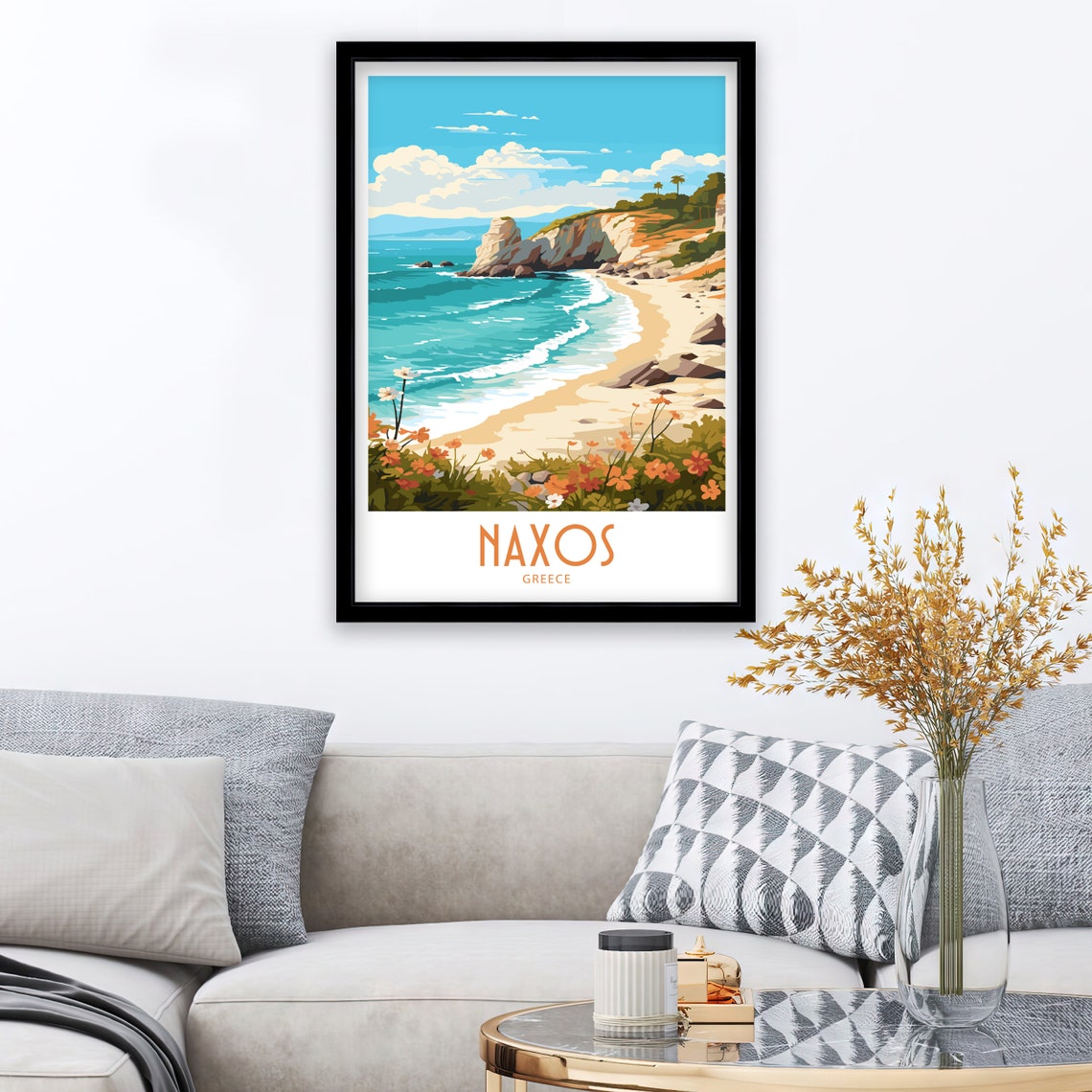 Naxos Travel Print Naxos Greece Poster Home Dcor Naxos Greece Art Print Naxos Greece Room Naxos Greece Gift Decor Naxos Poster Art Gift - Image 3