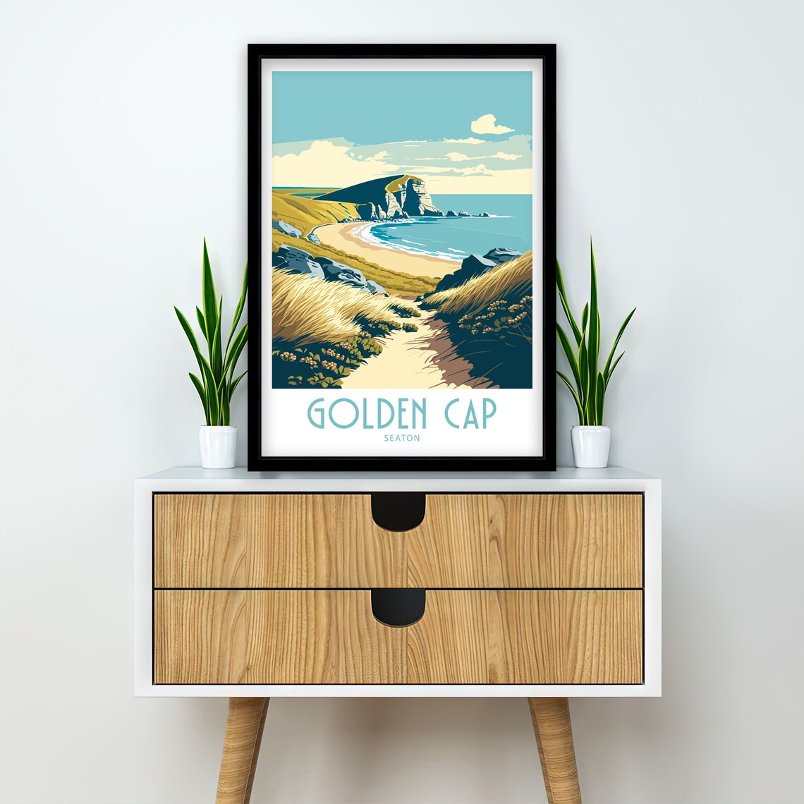 Golden Cap Travel Poster, Dorset Scenic Art Print - Image 2