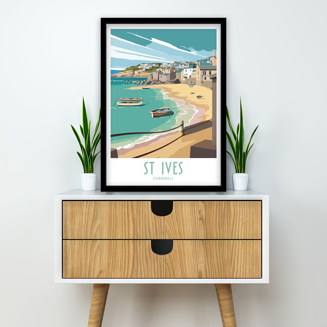 St Ives Travel Print, Cornwall Poster Print - Image 2
