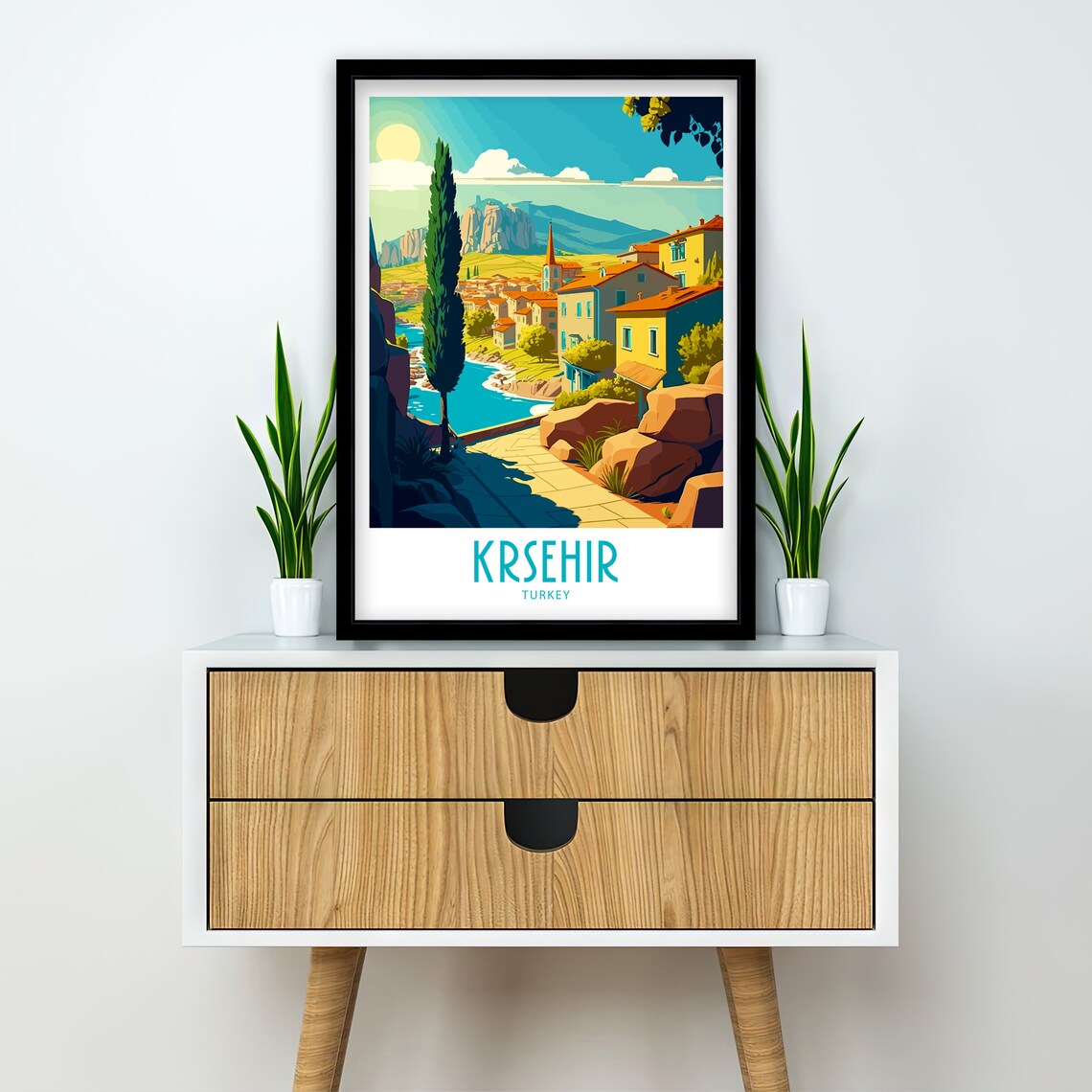 Krehir Turkey Travel Poster, Scenic Place Print - Image 2