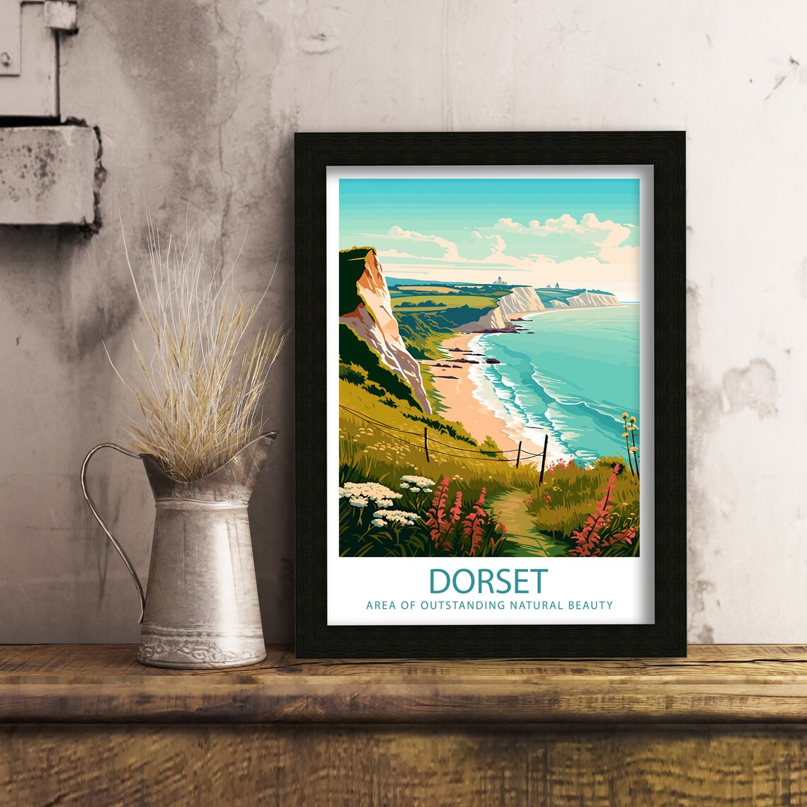 Dorset AONB Travel Print, Dorset Wall Decor - Image 6