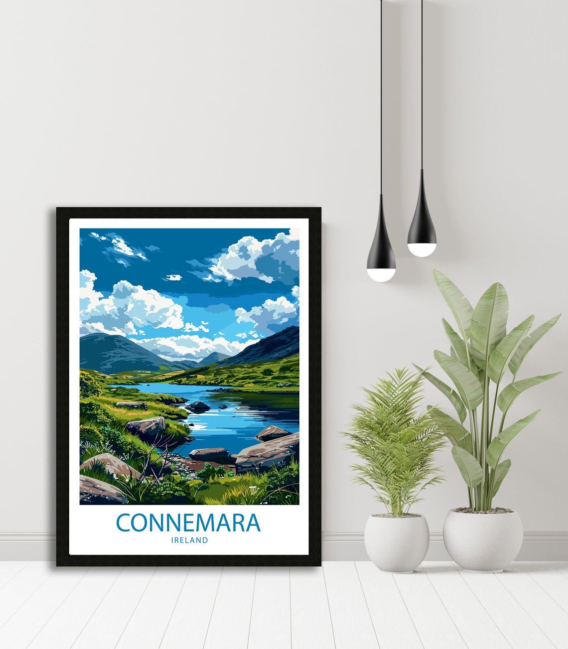 Connemara Ireland Lake and Mountains in the Irish Countryside Poster - Image 4