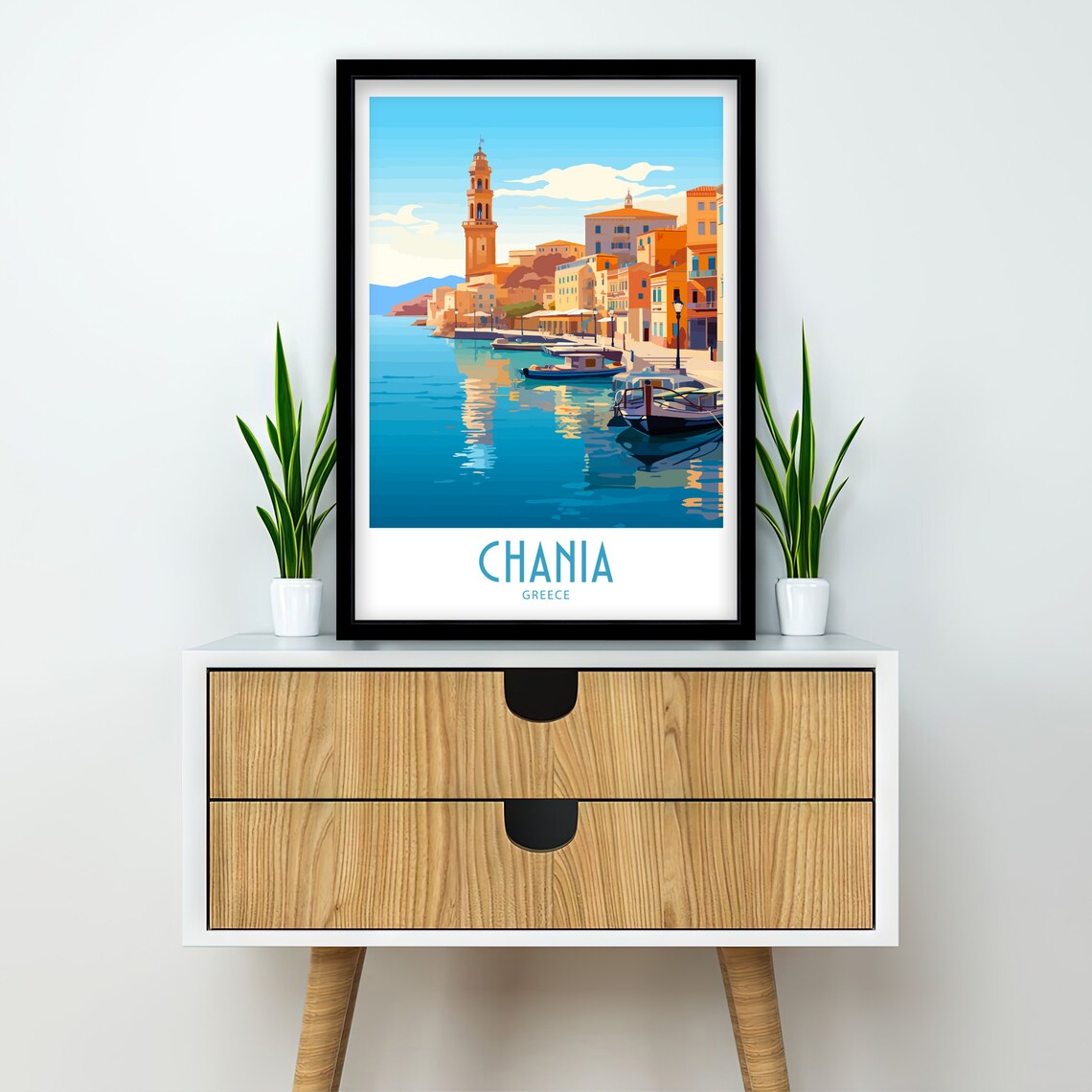 Chania Greece Travel Poster, Home Decor Print - Image 2