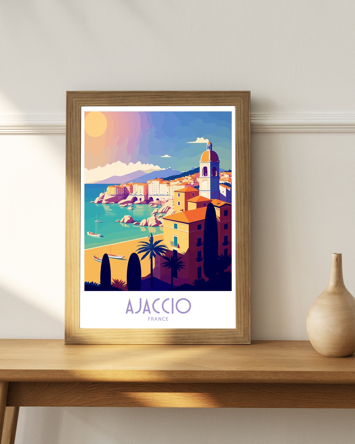 Ajaccio Travel Print Ajaccio France Poster Home Dcor Ajaccio France Art Print Ajaccio French Room Print Ajaccio France Wall Decor Ajaccio - Image 5