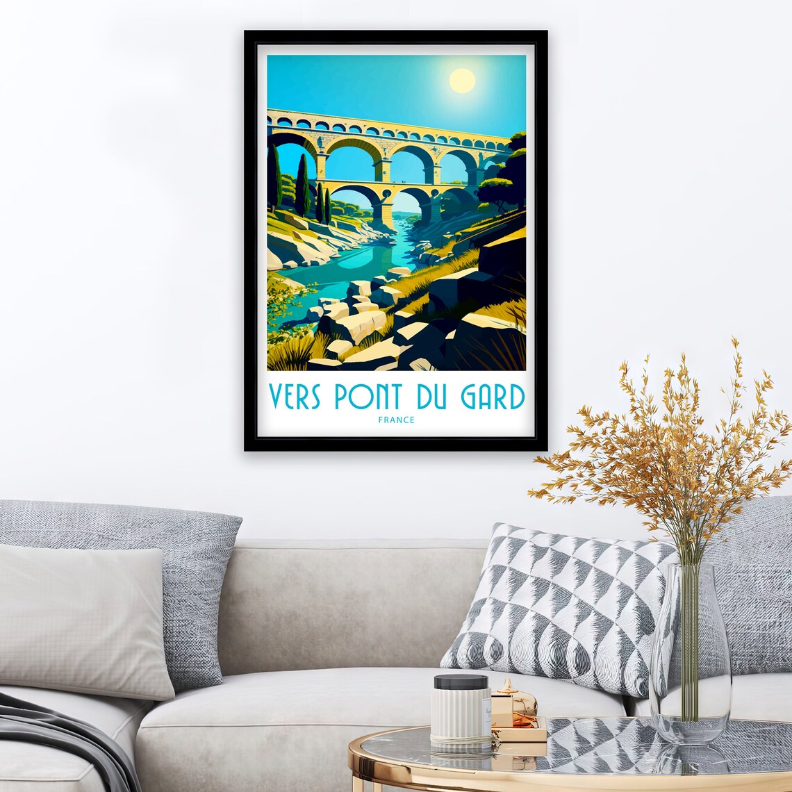 Vers Pont Du Gard, France Travel Poster, Home Decor - Image 3