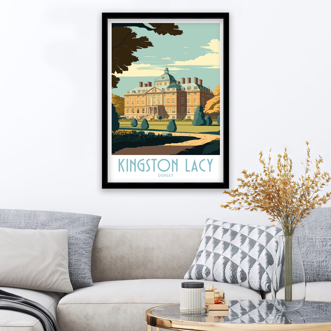 Kingston Lacy Travel Poster, Dorset Scenic View - Image 3