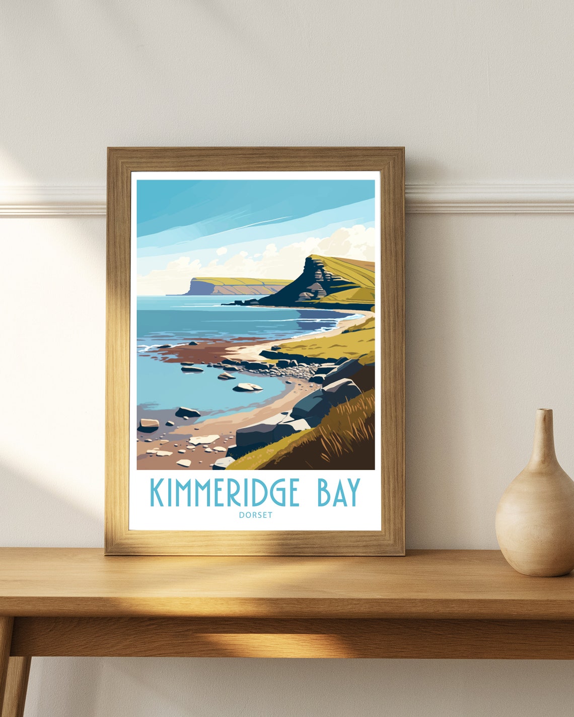 Kimmeridge Bay Dorset Rocky Shoreline Tide Vintage Travel Poster - Image 2