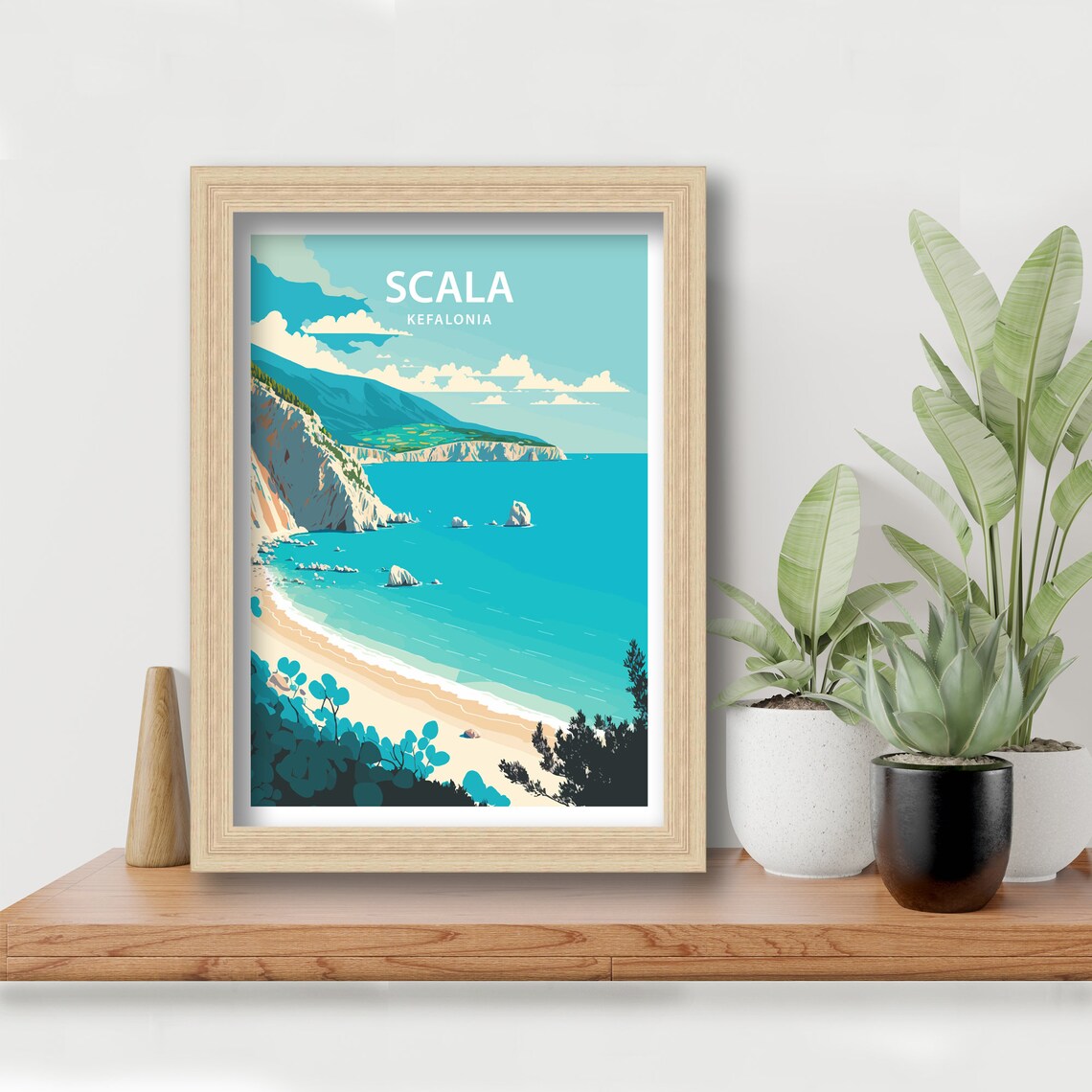 Kefalonia Travel Poster, Greece Beach Art Print - Image 5