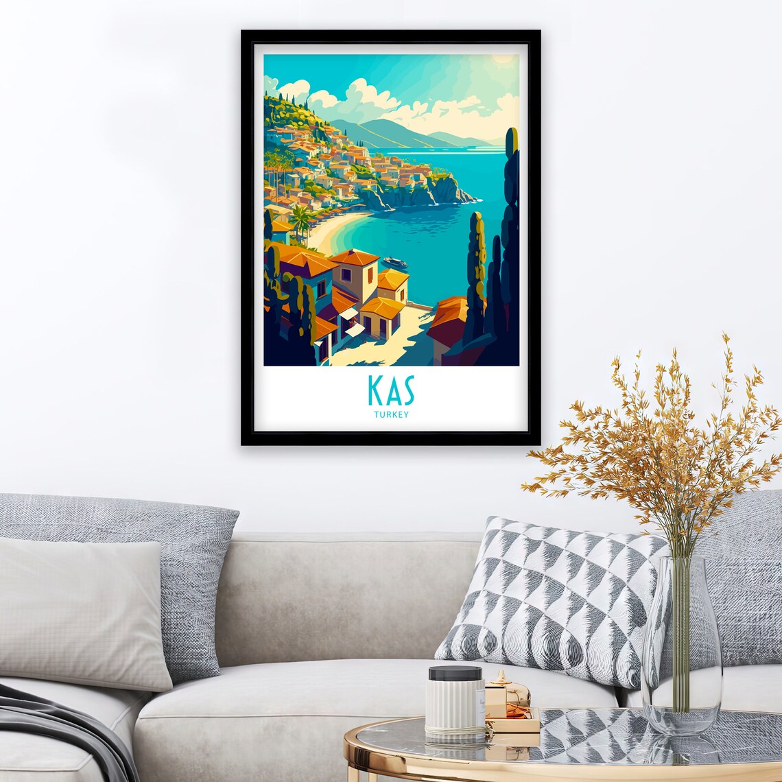Kas, Turkey Travel Poster, Europe Wall Art Print - Image 3