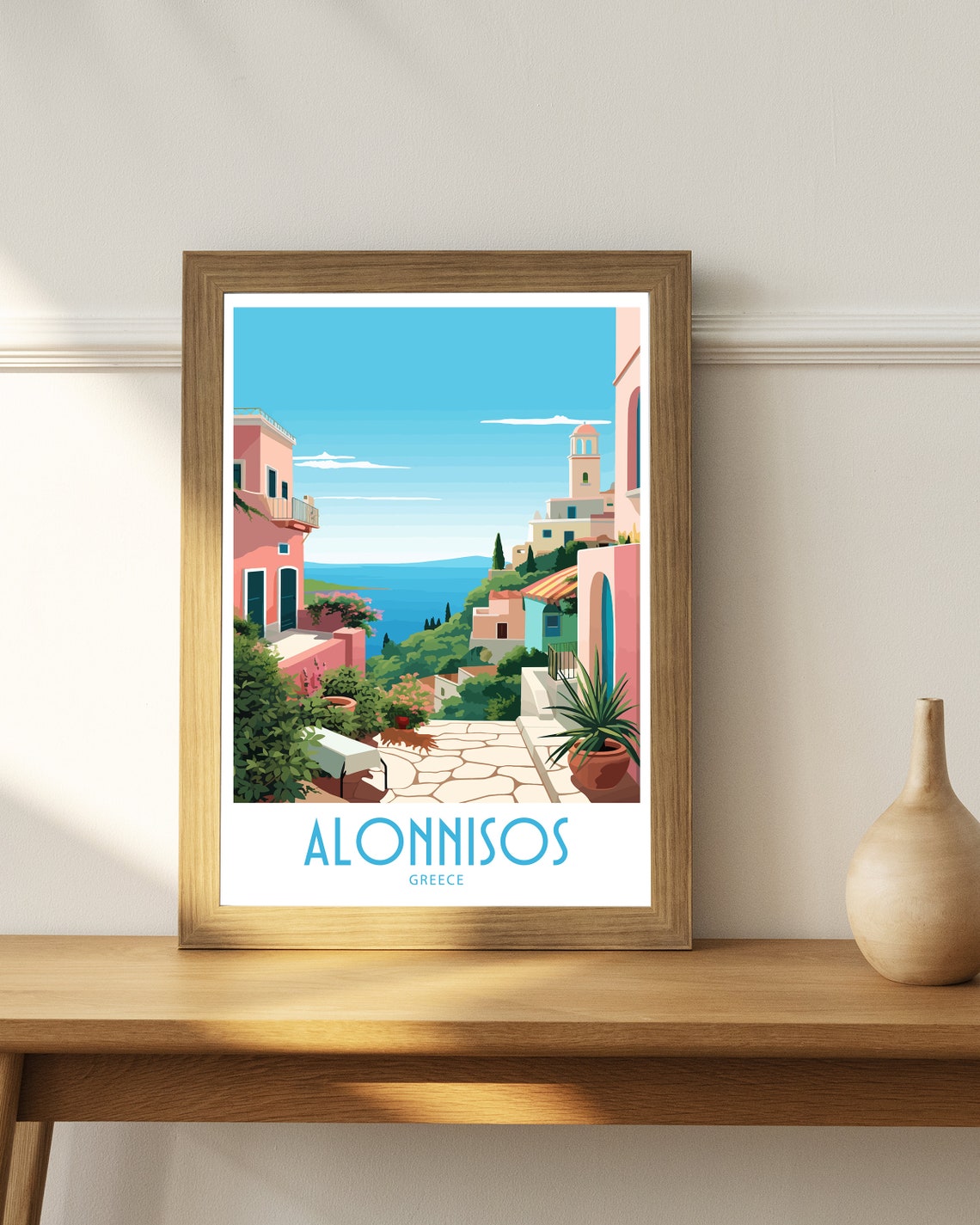 Alonnissos Travel Print Alonnissos Greece Poster Home Dcor Alonnissos Greece Print Alonnissos Greece Wall Decor Hanging Alonnissos Poster - Image 4