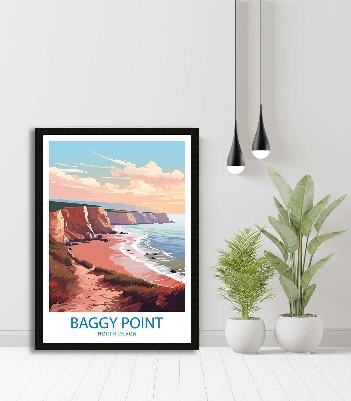 Baggy Point Travel Poster, UK Place Wall Decor - Image 4