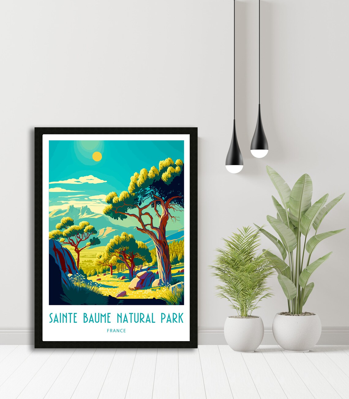 Sainte Baume Natural Park France Vintage Pine Forest Travel Poster - Image 5