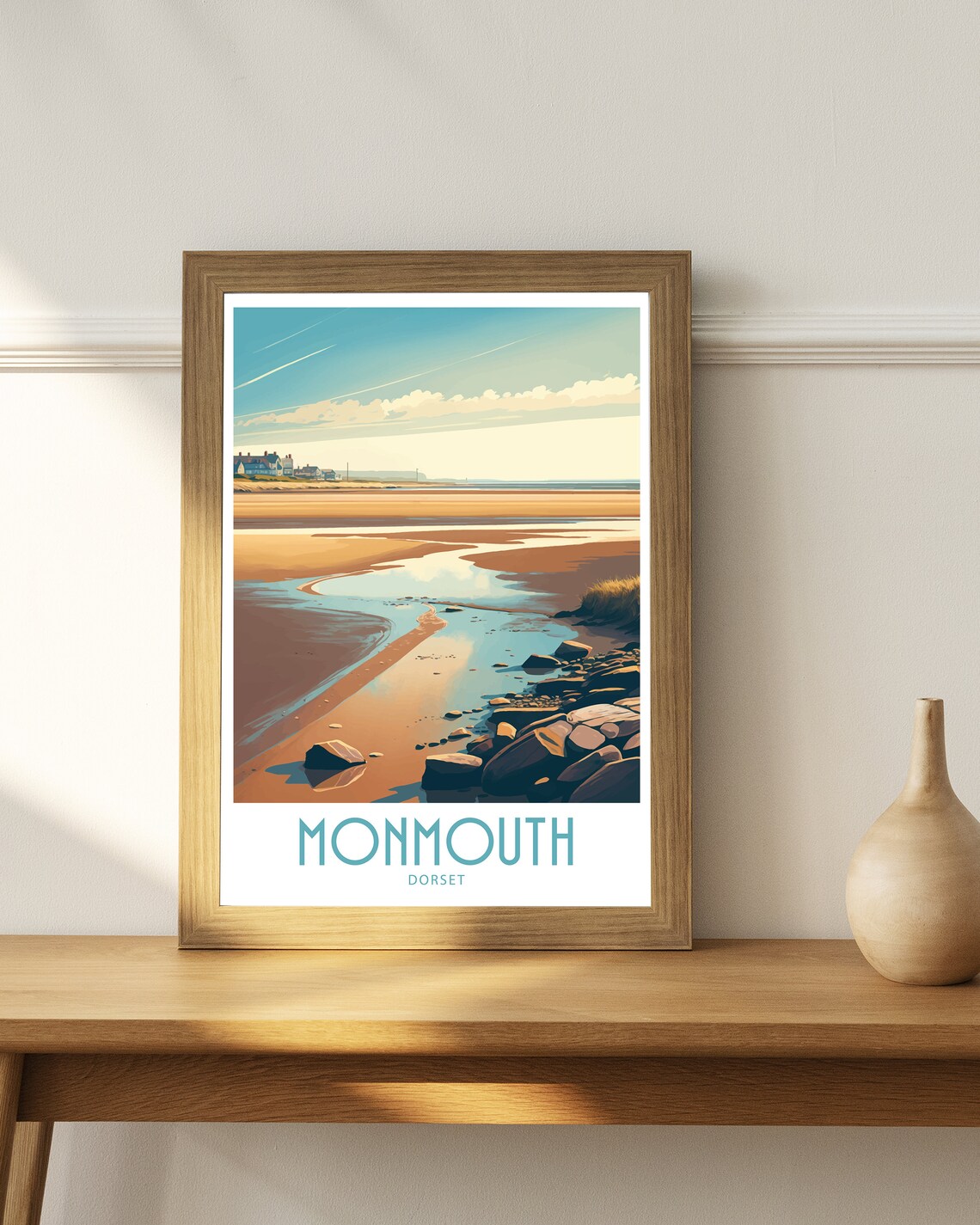 Monmouth Travel Print Monmouth Home Dcor Monmouth Dorset Art Print Monmouth Room Print Monmouth Scenic Wall Art Print For Monmouth Poster - Image 4