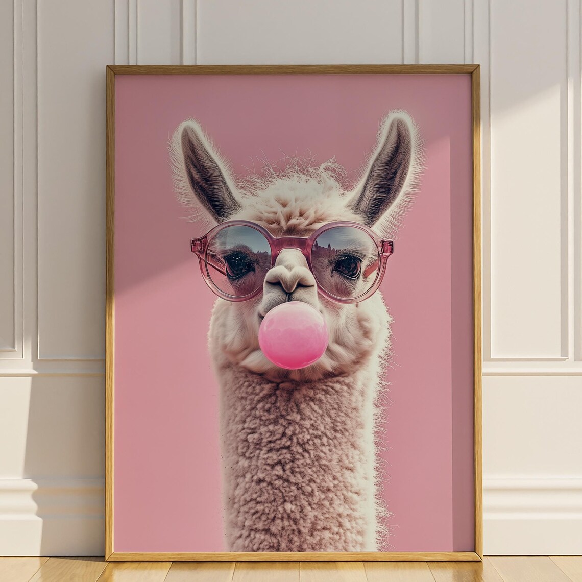 Llama Funny Alpaca Wall Art, Modern Poster