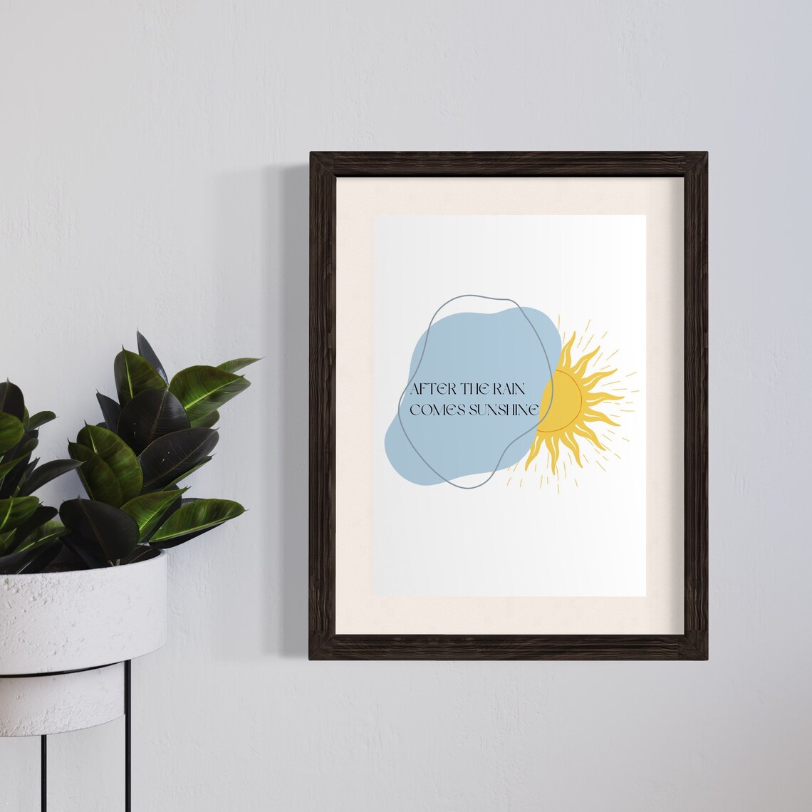 Positive Affirmations Sun And Rain Motivational Art Print - Image 3