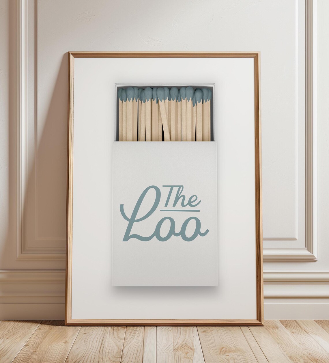 Bathroom Matchbook Print, Vintage Loo Wall Art