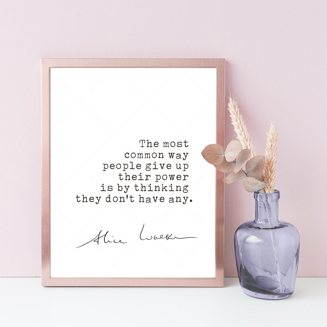 Alice Walker Feminist Quote, Typography Art Print - Image 4