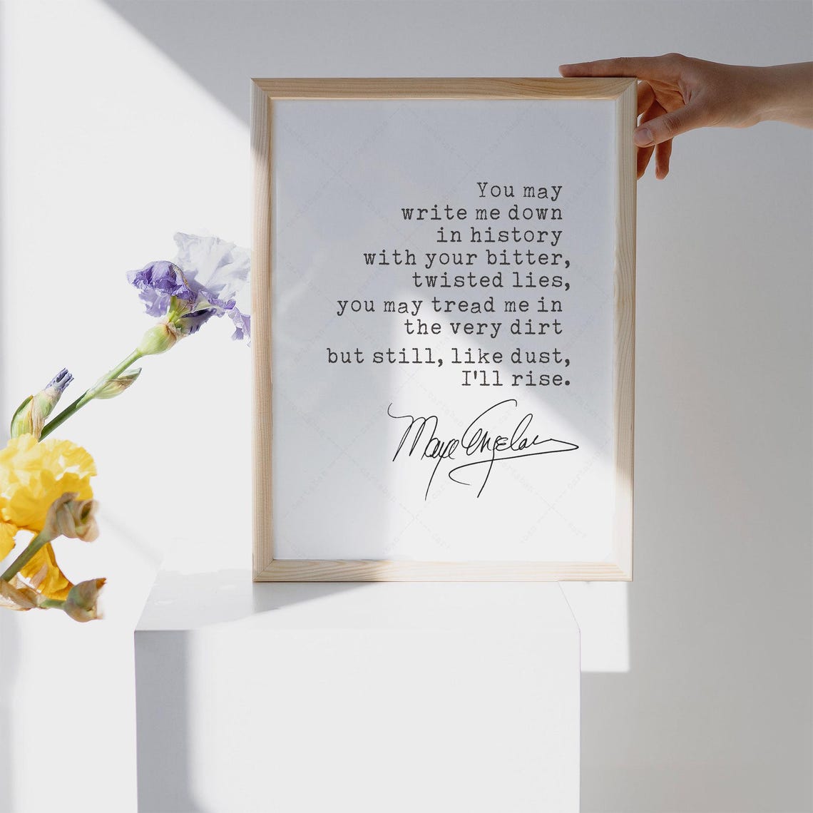 Maya Angelou Still Like Dust I Will Rise Feminist Poem Quote Print - Image 4