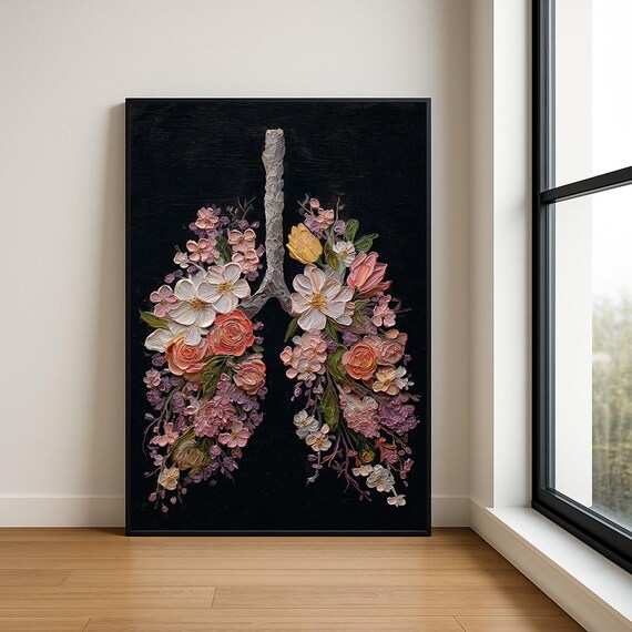 Luxury Colourful Abstract Lung Oil Painting