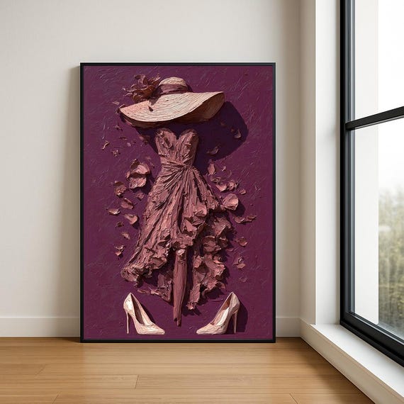 Elegant Lady In Dress Oil Painting Fashion Statement Art Print