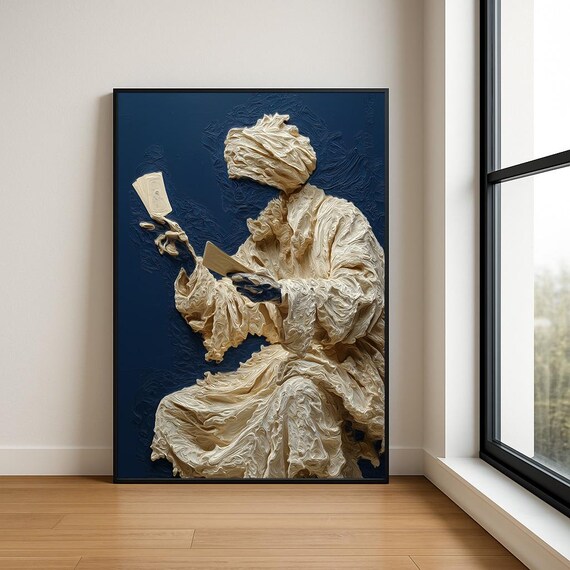Magician Wall Art Print Abstract Wizard In Mystic Fantasy Painting