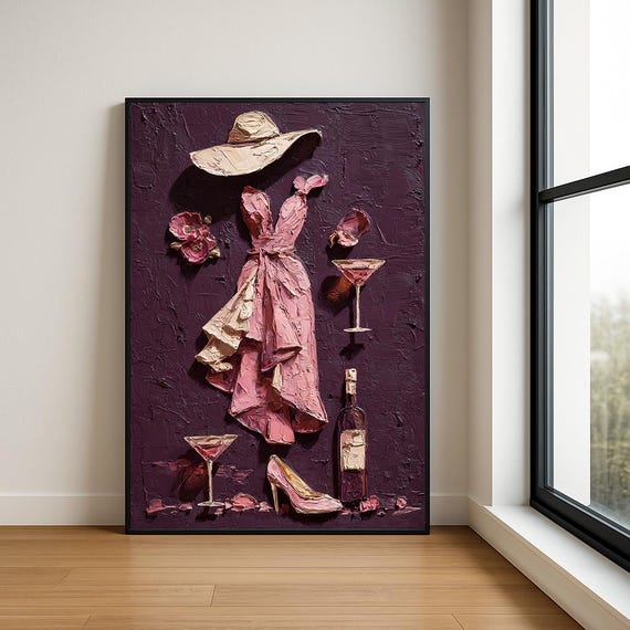 Elegant Lady In Dress Oil Painting Fashion Statement Art Print