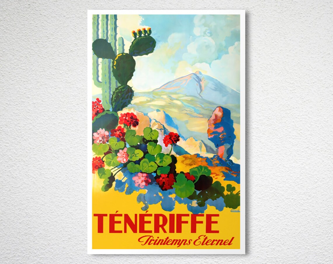 Teneriffe Spain Vintage Travel Poster, Place Print - Image 2