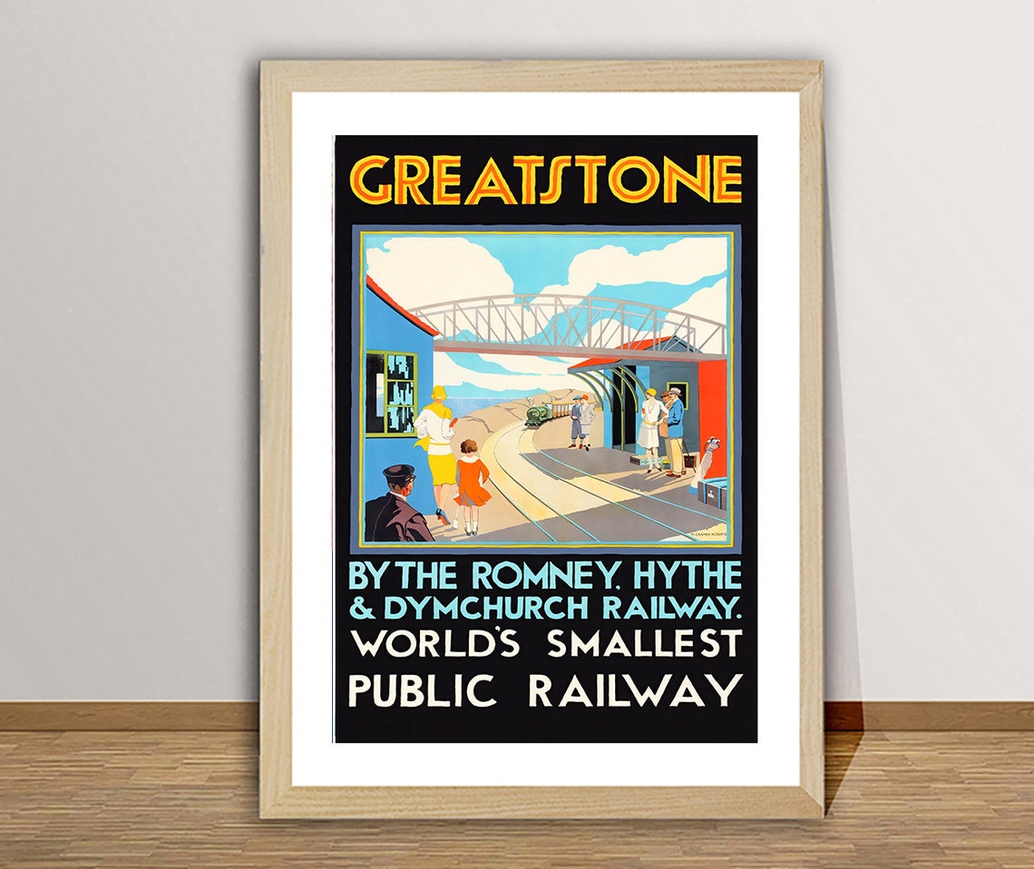 Greatstone Romney Hythe Railway Poster Worlds Smallest Railway