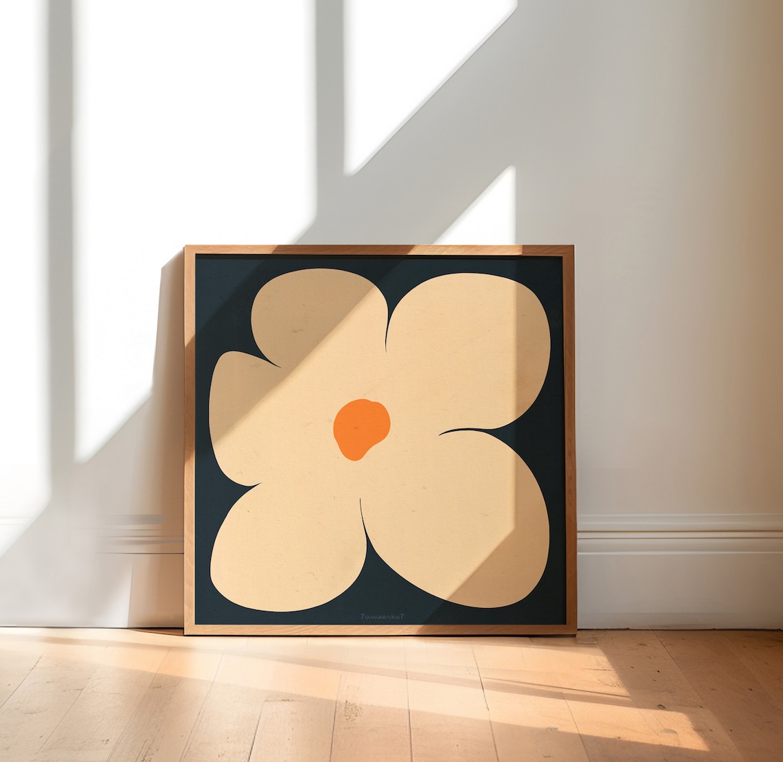 Abstract Flower Wall Art, Modern Floral Wall Art