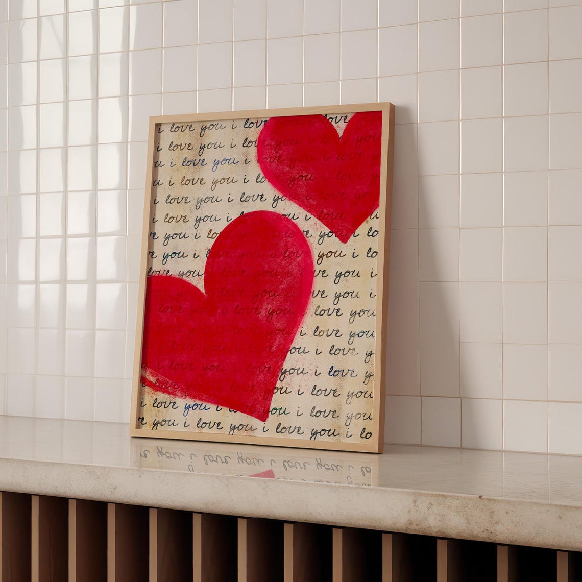 I Love You Retro Love Letter Poster - Image 2