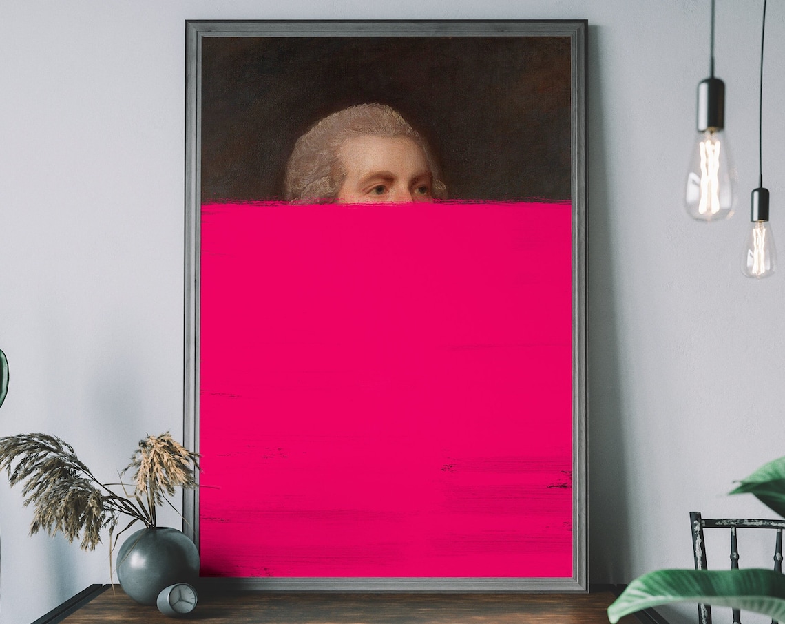 Alter Art Paint-Dipped Vintage Portrait Art Print