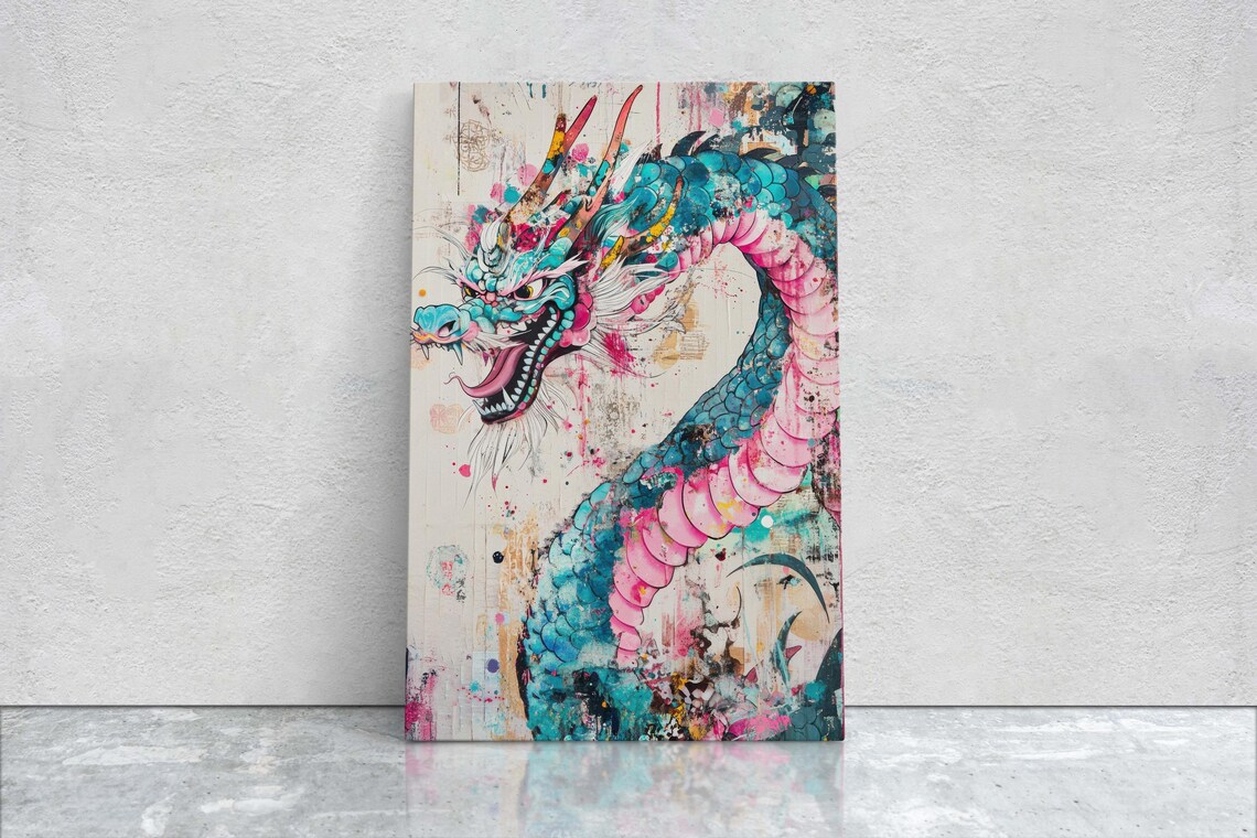 Japanese Dragon Ukiyo E Print Japanese Art Vintage Retro - Image 2