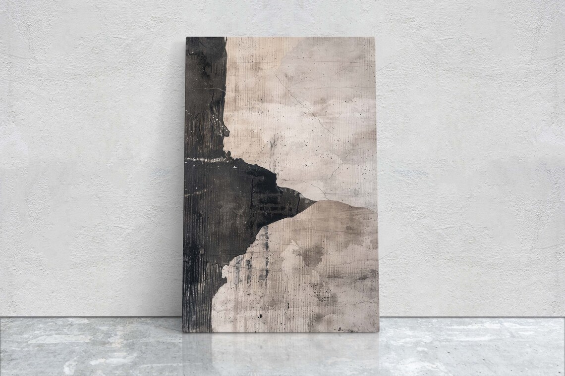 Wabi Sabi Abstract Texture, Minimalist Art Print