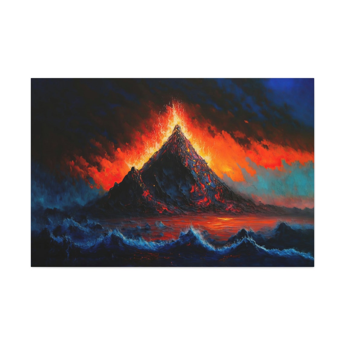 Volcano Flow Ocean Art Print