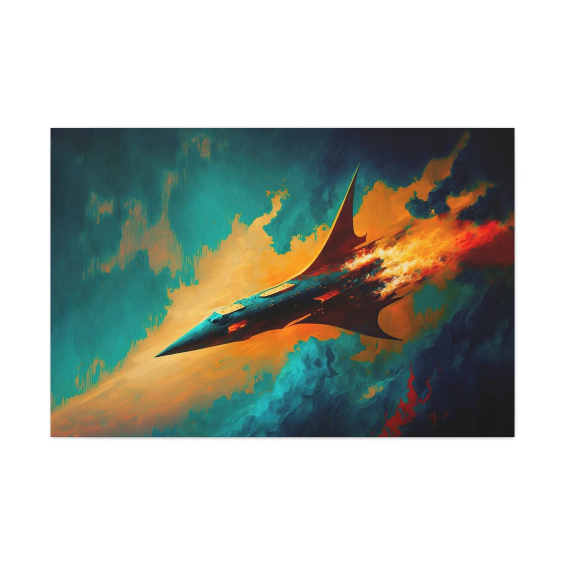 Rocket Reentry - Modern Abstract Art Print