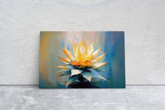 Agave Succulent Cactus Botanical Art Print for Home