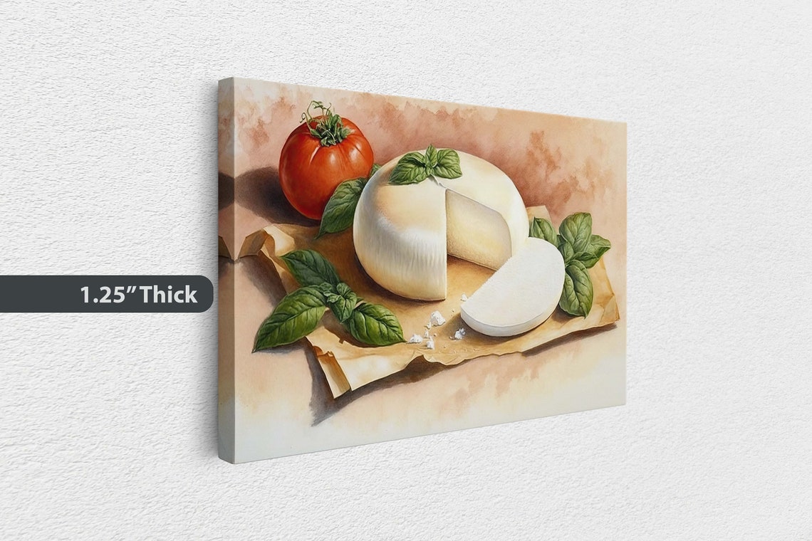 Fresh Mozzarella Cheese Basil Tomato Italian Kitchen Wall Art Poster - Image 3