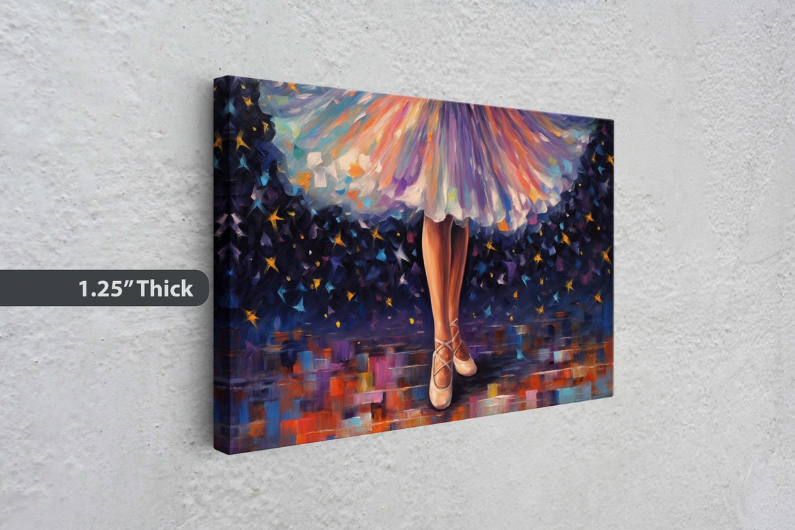 Ballerina On Dancing Art Dance Studio Ballet Painting Framed Dancer Classic Art Contemporary Decor - Image 3