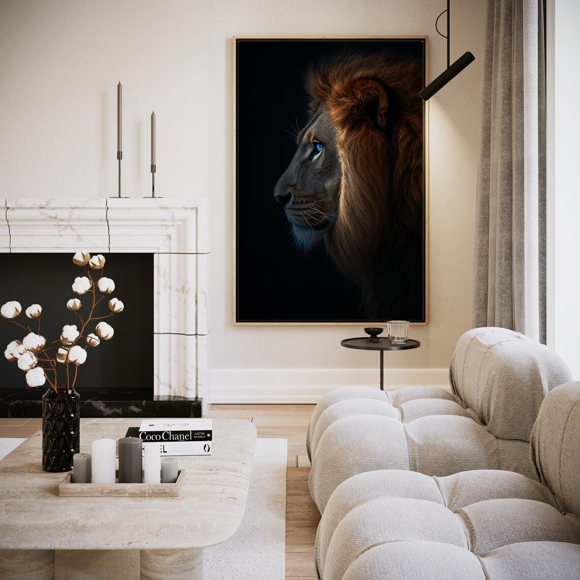 Majestic Lion Gaze Artwork Wall Art