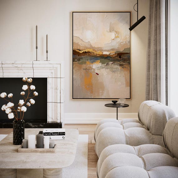 Sunrise Over Abstract Landscape Artwork Wall Art