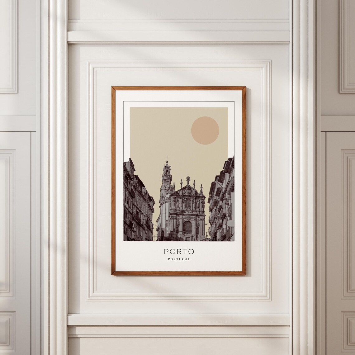 Porto Portugal Baroque Church Old Town Minimalist Travel Poster - Image 2