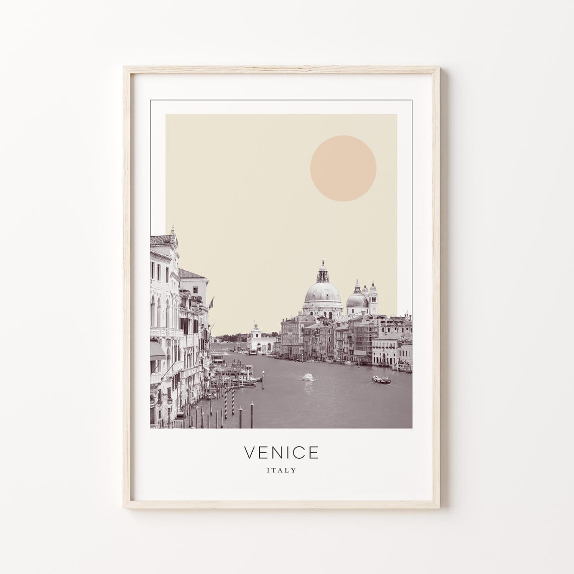 Venice Italy Grand Canal With Santa Maria della Salute Basilica Poster