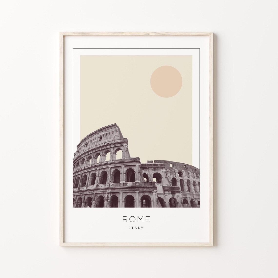 Rome Minimalist Travel Poster, Italy Art Print