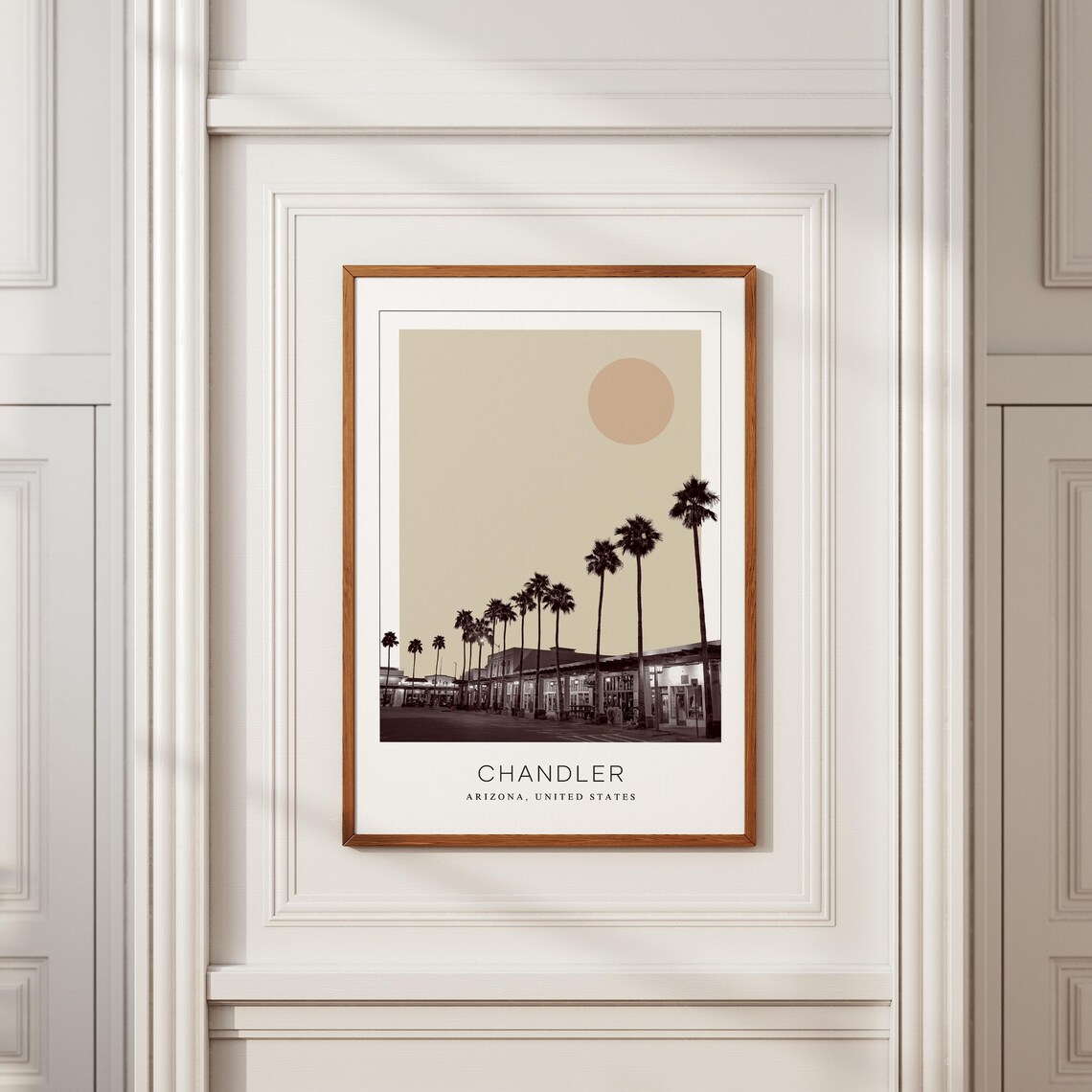 Chandler Palm Tree Downtown Street Minimalist Arizona Travel Poster - Image 2
