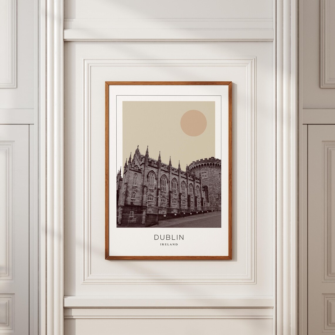 Dublin Ireland Historic Castle Gate Minimalist Travel Poster - Image 2