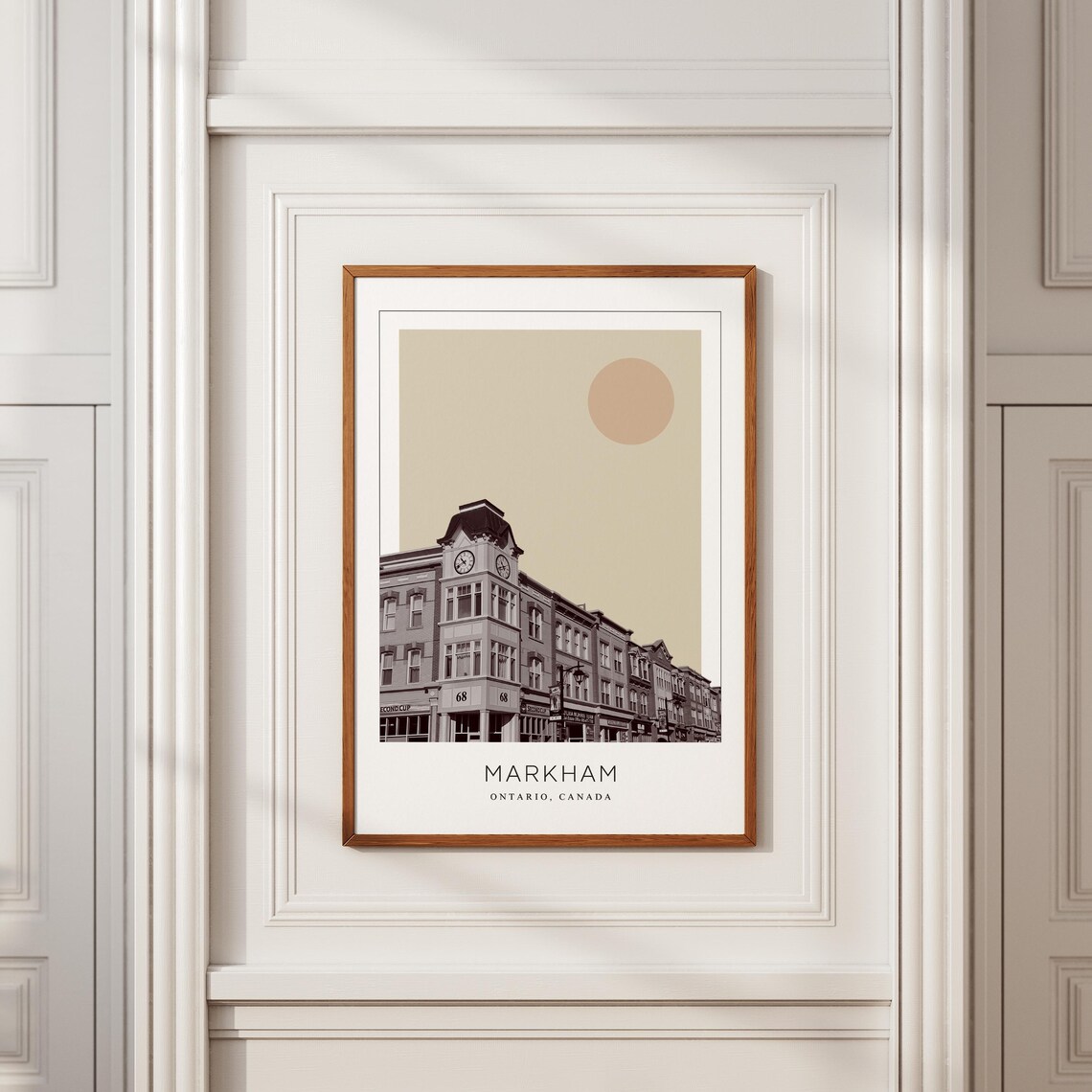 Markham Ontario Historic Clock Tower Minimalist Travel Poster - Image 2