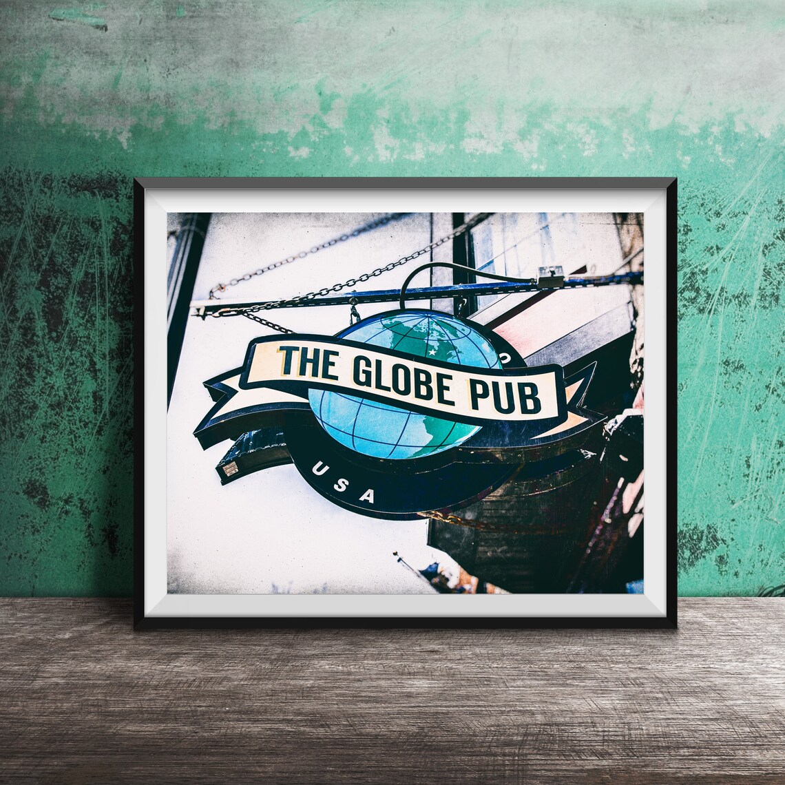 Chicago Bar The Globe Pub Unframed Photography Print North Center Chicago Soccer Football Bar Wall Decor Photo Art Bar Room Print
