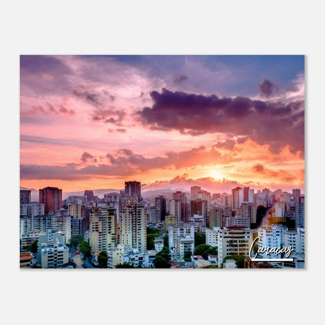 Caracas Venezuela Poster Print Cityscape Travel Photo