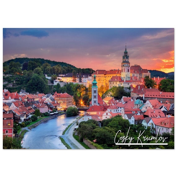 Cesky Krumlov Poster Print Czech Republic Cityscape Wall Art