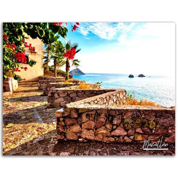 Mazatlan Mexico Poster Print Tropical Coastal Wall Art